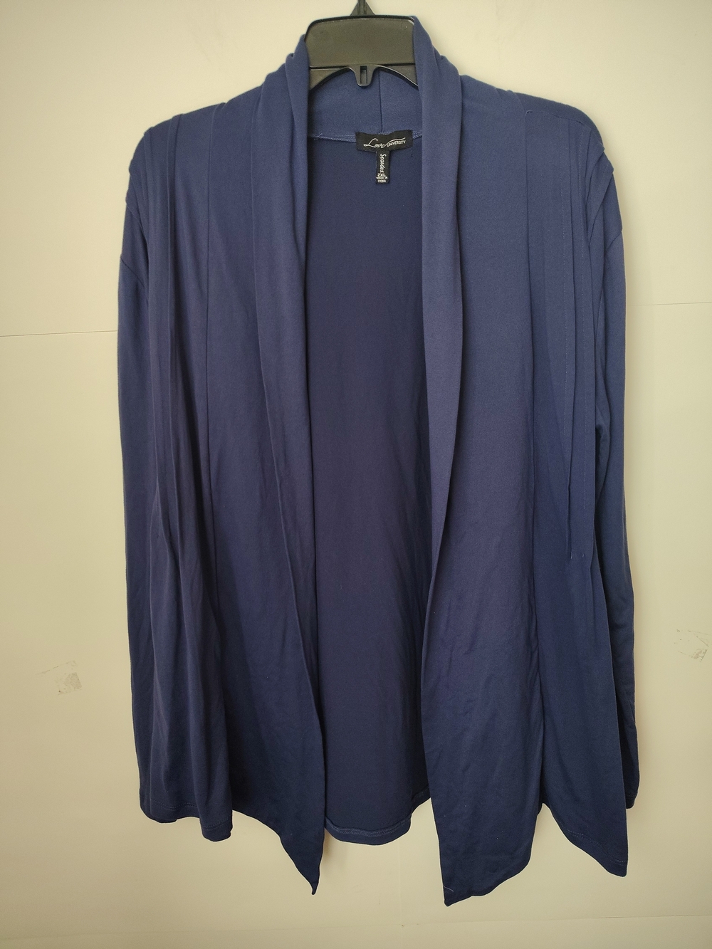 Open-Front Navy Draped Blazer Jacket   -D